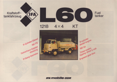 IFA L 60 1218 4x4 KT Prospekt 1986