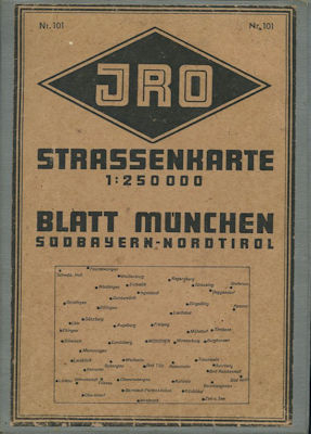 IRO Straßenkarte Blatt München 1930er Jahre