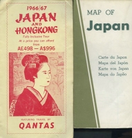 4 Touristen-Führer / Pläne von Japan 1960er Jahre