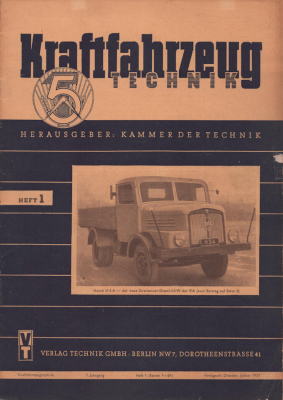 Kraftfahrzeugtechnik KFT 1951 Heft 1