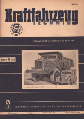 Kraftfahrzeugtechnik KFT 1953 Heft 5