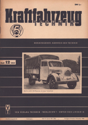 Kraftfahrzeugtechnik KFT 1953 Heft 12