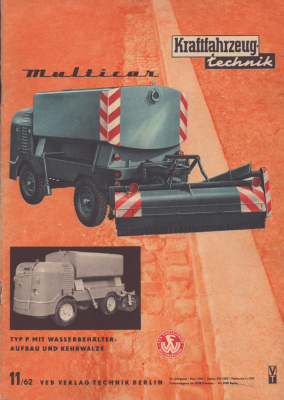 Kraftfahrzeugtechnik KFT 1962 Heft 11