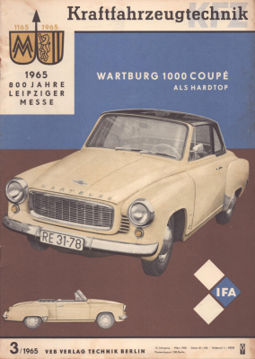 Kraftfahrzeugtechnik KFT 1965 Heft 3