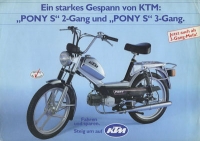 KTM Mofa Pony S Prospekt ca. 1984