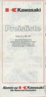 Kawasaki Preisliste 5.1981