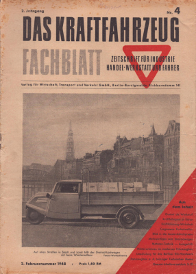 Das Kraftfahrzeug Fachblatt 1948 Heft 4