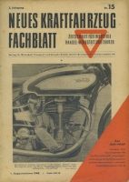 Das Kraftfahrzeug Fachblatt 1948 Heft 15