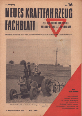 Das Kraftfahrzeug Fachblatt 1948 Heft 16