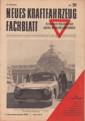 Das Kraftfahrzeug Fachblatt 1948 Heft 21