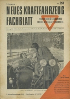 Das Kraftfahrzeug Fachblatt 1948 Heft 23