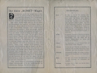 Preview: Komet Kleinwagen 4/12 PS Prospekt 1922-1924
