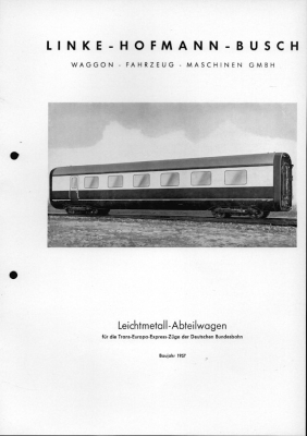 Preview: Linke-Hofmann-Busch / Salzgitter Typenblätter 1937-1963