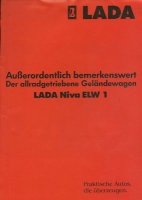 Lada Niva ELW 1 brochure 1980s