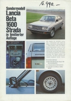 Lancia Beta 1600 Strada brochure 7.1978