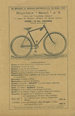 Preview: Manufacture des Cycles Select Katalog 1894