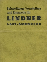 Lindner Anhänger Bedienungsanleitung 1930er Jahre