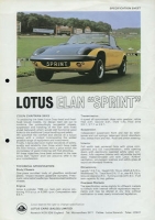 Lotus Elan Sprint Prospekt 1971