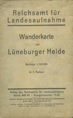 Wanderkarte der Lüneburger Heide 1921