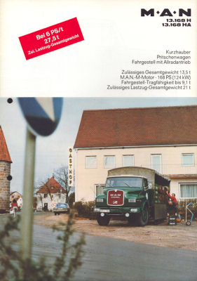 MAN 13.168 H HA Prospekt 1970er Jahre
