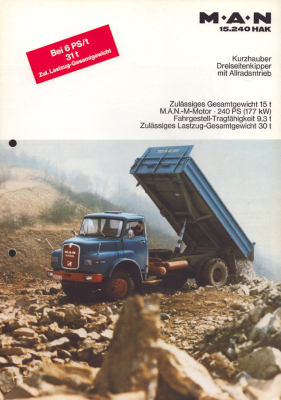 MAN 15.240 HAK Prospekt 1970er Jahre