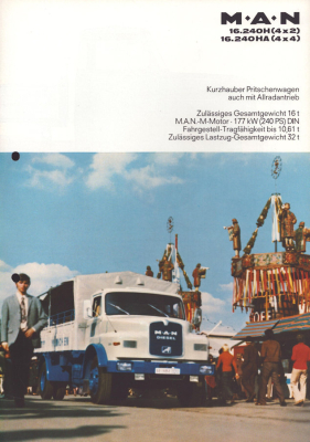 MAN 16.240 H (4x2) HA (4x4) Prospekt 1970er Jahre