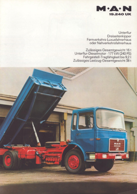 MAN 19.240 UK Prospekt 1970er Jahre