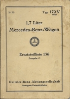 Mercedes-Benz 170 V Partlist 2.1938