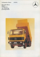 Mercedes-Benz Kipper 2628K Prospekt 8.1981