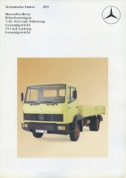 Mercedes-Benz Pritschenwagen 809 brochure 3.1984