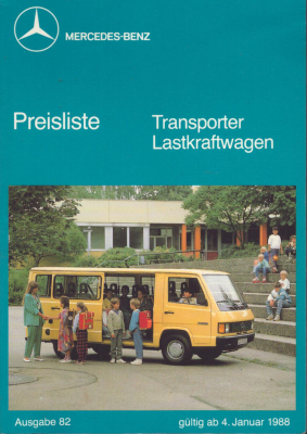 Mercedes-Benz Transporter / Lkw Preisliste 1.1988