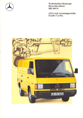 Mercedes-Benz MB 100 D Prospekt 3.1988
