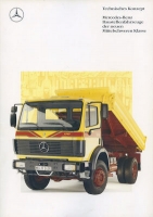 Mercedes-Benz Mittelschwere Baustellenfahrzeuge Prospekt 12.1990
