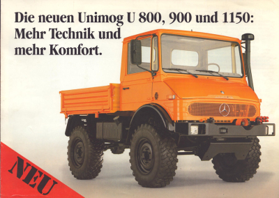 Mercedes-Benz Unimog U 800-U1150 Prospekt 4.1988