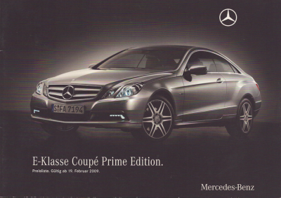 Mercedes-Benz E-Klasse Coupé Prime Edition Prospekt 2.2009