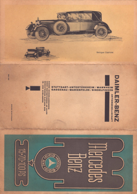 Preview: Mercedes-Benz 15/70/100 PS Prospekt 5.1927