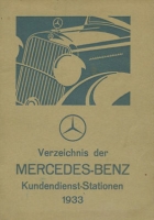 Mercedes-Benz directory of customer service stations 1933