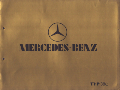 Mercedes-Benz Typ 380 K Prospekt 1.1933