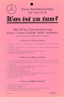 Preview: Mercedes-Benz Typ 170 H Bedienungsanleitung 1936