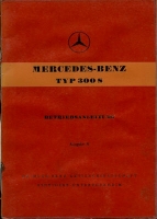 Mercedes-Benz 300 S Bedienungsanleitung ca. 1953