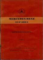 Mercedes-Benz 300 S Bedienungsanleitung ca. 1953