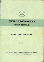 Mercedes-Benz 170 S-V Bedienungsanleitung 8.1953