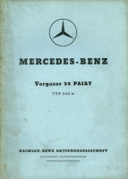 Mercedes-Benz 300 b Vergaser 32 Paiat Reparaturanleitung ca. 1954