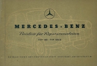 Mercedes-Benz 180 180D Pricelist for repair work 8.1955-5.1956