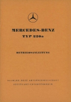 Mercedes-Benz 220a Bedienungsanleitung 8.1955