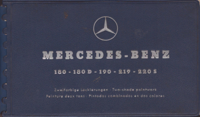 Mercedes-Benz Zweifarbige Lackierungen Musterbuch ca. 1958