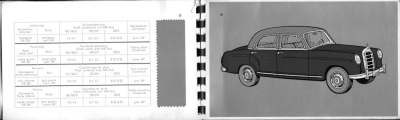 Preview: Mercedes-Benz Zweifarbige Lackierungen Musterbuch ca. 1958