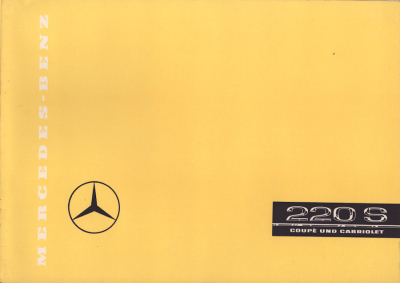 Mercedes-Benz 220 S Coupé + Cabriolet Prospekt ca. 1958