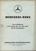 Mercedes-Benz 180a 219 220S 300d repair manual ca. 1958