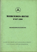 Mercedes-Benz 190 owner`s manual 7.1958